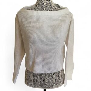 H&M Elegant Off-Shoulder White Sweater